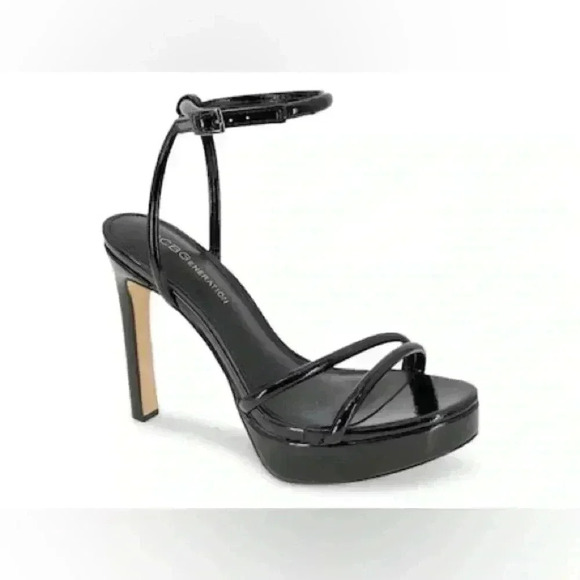 BCBG GENERATION Kendi Patent Platform Ankle Wrap Sandals Size: 10  MSRP $108 - Picture 3 of 6
